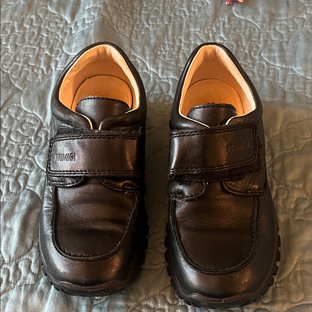 Primigi Black Leather Kids Dress Shoes